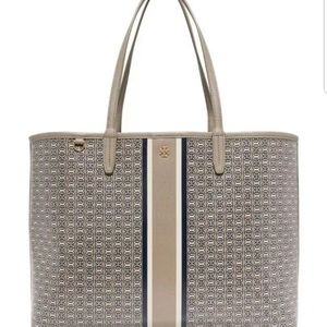 Tory Burch gemini link tote EUC French Grey